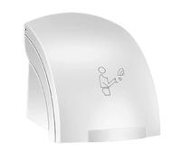 1800W Automatic Wall Mounted Air Hand Dryer with Infrared Motion Sensor, Hot & Cold Temperature Toggle, White Housing for Toilet Areas