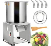 1800w Electric Commercial Vegetable Chopper,Commercial Food Processor,120Kg/H 3500 RPM,Thickened Stainless Steel,Large-Diameter Feed Inlet,for Animal Feed for Vegetables Grains Peanut 110V-1200W