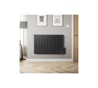 1800W Electric Oil Filled Radiator Space Heater with LED Screen H&O Direct Black One Size