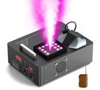 1800W Fog Machine with Lights 24 RGB LED Stage Effect Vertical Smoke Machine DMX/Wireless/Manual Control 2.5 Liters with 20000 CFM for Halloween Wedding Christmas Party
