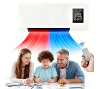 1800W Mini Air Conditioner,Cooling and Heating Function Air Cooling Heating Fan,Through-the-Wall Air Conditioners Wall Mount Air Conditioner and Heater for Bedroom Living Room with Remote Control