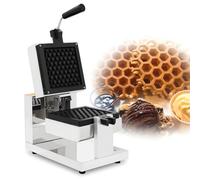 1800W Nonstick Waffle Maker - Rectangle Waffle Baker with Adjustable Temperature 50-250℃ & Timer 0-5min, Perfect for Restaurants & Snack Shops