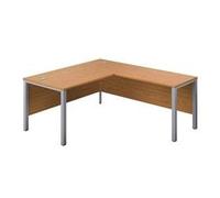 1800X800 Goal Post Right Hand Return Desk Nova Oak-Silver
