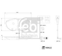 180622 BRAKE PAD SET, DISC BRAKE FITS: VW CALIFORNIA T6 CAMPER 2.0 TDI