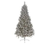 180cm/6ft Artifical Christmas Fir Tree with Silver Tips Green