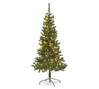 180cm (6FT) Pre-Lit Fir Artificial Christmas Tree with 100 LED Warm White Lights