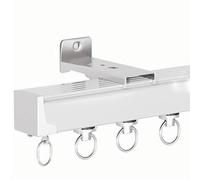 180cm Adjustable Aluminum Ceiling Curtain TrackSingle Track Room Divider PolesWallMounted Shower Curtain RodVersatile for Living Room & BedroomSide White Finish 3.222.9ft