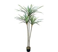 180Cm Artificial Dracaena Tree, Tall Faux Indoor Plant With Realistic Trunks And Lush Green Leave