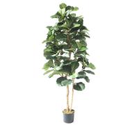 180cm Artificial Fiddle Fig Deluxe Tree Leaf Green One Size