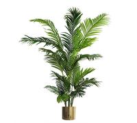 180cm Artificial Palm Tree Extra Large Gold Metal Planter
