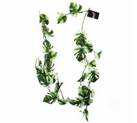 180cm Artificial Trailing Hanging Variegated Monstera Plant Realistic Leaf Green One Size