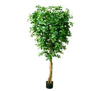 180cm Fire Retardant Black Olive Tree with 2925 Leaves and Natural Trunk Leaf Green One Size
