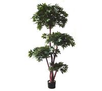 180cm Fire Retardant Lychee Ball Tree with 3774 Leaves and Natural Trunk Leaf Green One Size