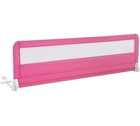 180cm Folding Bed Rail Swing Down Bed Guard With Mesh Cloth & Straps Gymax Pink One Size
