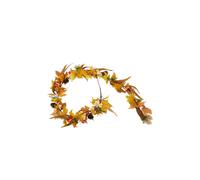 180cm Halloween Artificial White Berry Pumpkin Maple Leaf Vine Decoration H&O Direct Yellow One Size