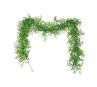 180CM Halloween Decorative Black Eucalyptus Leaves Garland, Hanging Black Fall Leaves Vine Artificial Autumn Garland, Halloween Decor for Door Frames, Stairs, Haunted Parties (Green)