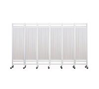 180cm High Foldable Medical Privacy Screen, 6-Panel Portable Room Divider With Wheels For Hospitals, Offices, And Beauty Salons(Color-1)