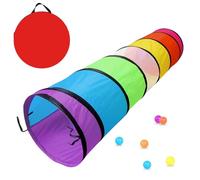 180cm Play Tunnel for Kids - 46 cm Round Opening Baby Tunnel, Colourful Pop Up Tent Collapsible Crawl Play Tent Kids Play Tunnel for Toddlers Baby & Dog Indoor Outdoor