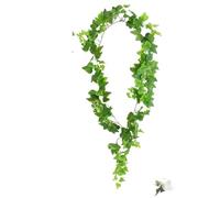 180CM Real Touch Artificial Flowers Vivid Ivy Vine Rattan Leaf Garland Grass Plants Grape Leaves Home Garden Party Wedding Decor for Weddings Home Kitchen Garden Office Wall Decor(Color 1)