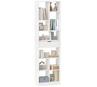 180CM Tall Bookcase Modern Bookshelf with 10 Open Cubes-White COSTWAY White One Size