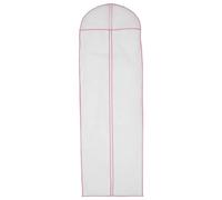 180cm Wedding Dress Bag with Zipper Breathable Clear Garment Bags Dustproof Long Dress Bags Covers Non-woven Bridal Dress Cover Storage Bag Full Length Travel Covers for Dance Costumes Suits (1pcs)