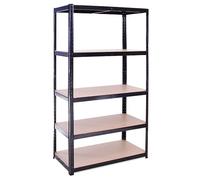 180cm x 90cm x 30cm, Black 5 Tier (175KG Per Shelf), 875KG Capacity Garage Shed Storage Shelving Units, 5 Year Warranty