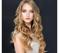 180g BOMBSHELL HAIR EXTENSIONS 24" 5 Clips Curly One Piece Half Head Clip On Hair Extensions Wig(M23 HIGHLIGHTS BROWN WITH BLONDE)