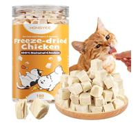 180g Freeze-Dried Chicken Cat & Dog Treats, Single Ingredient Raw Chicken Breast Chunks, High Protein, Grain-Free, No Additives, Healthy Training Treats for Pets