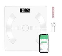 180kg Bluetooth Body Fat Scale Smart BMI Digital Bathroom Wireless Weight Hinsinc White One Size