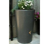 180L Garden Planter Water Butt, Rainwater Collector, Rain Barrel Storage (Millstone)