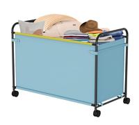 180L Kids Extra Large Toy Box with Wheels, Big Toy Chest with Handle | 31.5" x 15.7" x 23.2", for Boys Girls, for Living Room Area, Toy Storage Organizer, Stuffed Animals, Clothes, Blue