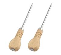 180mm 7" Bradawl, 2-Piece Set Bradawl Tool, Awl Tool Sewing with Wooden Handle, Versatile Sewing Awl for Leather Craft Cloth Pouch Hole DIY Handmade Maker