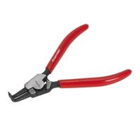 180mm Bent Nose External Circlip Pliers - Spring Loaded Jaws - Non-Slip Tips