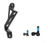 180mm Disc Brake Bracket CNC Machined Aluminum Alloy Black(180MM) | CNC machined aluminum, anodized black finish, 160mm for rotor compatible, post to flat conversion, lightweight durable