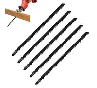 180mm Extra Long Jigsaw Blades,5PCS T-Shank Jig Saw Blades for Wood Cutting,Jigsaw Blades Wood-T744D Jigsaw Cutter Set Compatible with Bosch, Makita, Dewalt,Fast Clean Straight Cuts in Hardwood Softw