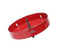 180mm Hole Saw, Hss M42 Bi-metal High Speed Steel, Hole Cutter With Hex Shank And Drill Bit For Wood, Drywall And Sheet Metal, 1 Piece, Red