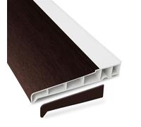 180mm Profile 22 Window Sill (with End Caps) - Rosewood/White, 2m