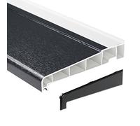 180mm x 1m Grey UPVC Plastic External Window Sill (with End Caps)