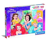 Clementoni 29311, Princess Supercolor Puzzle for Children - 180 Pieces, Ages 7 y