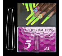 180pcs 5XL Extra Length Clear False Nails Extensions For French Manicure With Natural Fit Professional Acrylic Nails Unique Nail Extensions