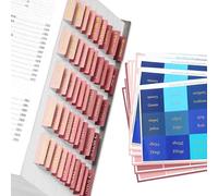 180PCS Bible Book Tabs,Laminated Bible Tabs,Durable Bible Index Tabs, Bible Tabs Stickers Journaling Supplies for Study Bible Men Women Gift(Blue, Pink)