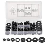 180Pcs/Box Rubber Grommet Assortment Kit Rubber Hole Grommet O-Ring Set 1/4", 5/16", 3/8", 7/16", 1/2", 5/8", 7/8", 1"