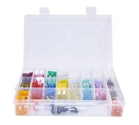 180Pcs Car Blade Assortment Kit, Automotive Blade with Circuit Tester, Aluminum Alloy 5-40A Small and Medium Size for Vehicle Electrical Protection