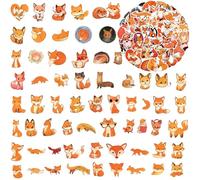 180PCS Cartoon Fox Stickers for Laptops, Notebooks, Scrapbooks - Waterproof Vinyl Animal Doodles in Playful Poses for Creative DIY Personalisation On Planners, Desks and Craft Projects