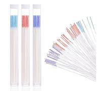 180pcs Earrings Hole Cleaner, Disposable Ear Floss Ear Hole Cleaning Line Ear Hole Floss for Ear Hole Piercing Aftercare (Blue, Rose Red, Purple)