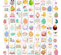 180Pcs Easter Temporary Tattoos - Easter Basket Stuffers Egg Fillers Goodie Bag Non-candy, Bunny Rabbit Egg Tattoo Stickers Classroom Prizes Crafts Party Favors Supplies Mega Value Pack Bulk Set