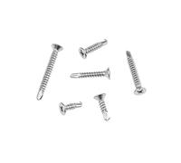 180pcs flat head self drilling tapping screw kit 410 stainless steel m4.2 washer head drilling screw with screwdriver(410-CT)