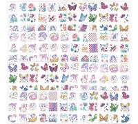 180Pcs Glitter Tattoos 30 Sheets Unicorn Butterfly Mermaid Temporary Tattoos, Glitter Tattoos Individual Fake Tattoo Birthday Party Favors Supplies Party Bag Filler