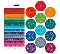 180pcs Large Magnetic Fraction Set - Award-Winning Fractions Resources for Children - Magnetic Fraction Book for Kids - Tiles Circles - Montessori Maths Homeschooling Supplies - Learning eBook