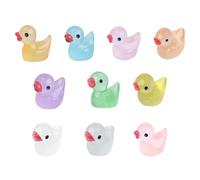 180PCS Luminous Duck Shoe Charms Clip-On Set - Glow in Dark Cute PVC Shoe Accessories for Crocs DIY Decoration, Bulk Cute Duck Charms for Women Kids